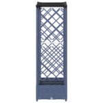 vidaXL Vyvýšený záhon s mriežkou a strechou Sivá 169 x 40 x 123 cm PP – Obrázok 5