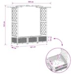 vidaXL Vyvýšený záhon s mriežkou a strechou Sivá 169 x 40 x 123 cm PP – Obrázok 8