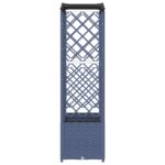 vidaXL Vyvýšený záhon s mriežkou a strechou Sivá 164 x 40 x 138 cm PP – Obrázok 5