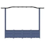 vidaXL Vyvýšený záhon s mriežkou a strechou Sivá 204 x 40 x 138 cm PP – Obrázok 4