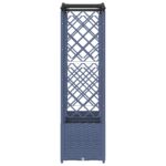 vidaXL Vyvýšený záhon s mriežkou a strechou Sivá 204 x 40 x 138 cm PP – Obrázok 5