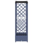 vidaXL Vyvýšený záhon s mriežkou a strechou Biely 163 x 40 x 123 cm PP – Obrázok 4