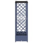 vidaXL Vyvýšený záhon s mriežkou a strechou Biely 203,5 x 40 x 123 cm – Obrázok 4