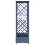 vidaXL Vyvýšený záhon s mriežkou a strechou Sivá 202,5 x 40 x 121 cm – Obrázok 4