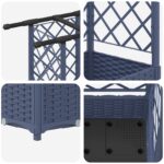 vidaXL Vyvýšený záhon s mriežkou a strechou Sivá 202,5 x 40 x 121 cm – Obrázok 6
