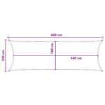 vidaXL Plachta na tienenie Sivohnedá 2 x 6 m HDPE – Obrázok 8