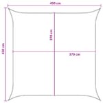 vidaXL Plachta na tienenie Antracitová a biela 4,5 x 4,5 m HDPE – Obrázok 8
