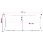 vidaXL Plachta na tienenie Antracitová a biela 2 x 4,5 m HDPE – Obrázok 8