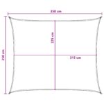 vidaXL Plachta na tienenie Antracitová a biela 2,5 x 3,5 m HDPE – Obrázok 8