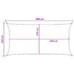 vidaXL Plachta na tienenie Antracitová a biela 2,5 x 6 m HDPE – Obrázok 8