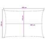 vidaXL Plachta na tienenie Antracitová a biela 3,5 x 4,5 m HDPE – Obrázok 8