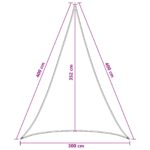 vidaXL Plachta na tienenie 3 x 4 x 4 m HDPE – Obrázok 8