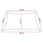 vidaXL Plachta na tienenie Žltá a biela 3 / 4 x 2 m HDPE – Obrázok 8