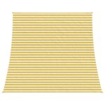 vidaXL Plachta na tienenie Žltá a biela 4 / 5 x 4 m HDPE