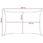 vidaXL Plachta na tienenie Modrá a biela 2 x 2,5 m HDPE – Obrázok 8