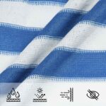 vidaXL Plachta na tienenie Modrá a biela 2 x 4 m HDPE – Obrázok 4