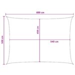 vidaXL Plachta na tienenie Modrá a biela 5 x 6 m HDPE – Obrázok 8