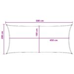 vidaXL Plachta na tienenie Svetlo šedá a biela 2 x 5 m HDPE – Obrázok 8