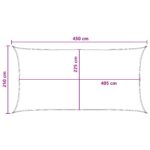 vidaXL Plachta na tienenie Svetlo šedá a biela 2,5 x 4,5 m HDPE – Obrázok 8