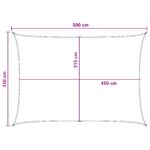 vidaXL Plachta na tienenie Svetlo šedá a biela 3,5 x 5 m HDPE – Obrázok 8