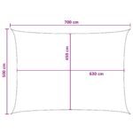 vidaXL Plachta na tienenie Svetlo šedá a biela 5 x 7 m HDPE – Obrázok 8