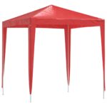 vidaXL Párty stan 200 x 200 x 240 cm Červená PE a oceľ – Obrázok 2