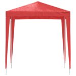 vidaXL Párty stan 200 x 200 x 240 cm Červená PE a oceľ – Obrázok 3