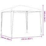 vidaXL Párty stan 250 x 250 x 240 cm Červená PE a oceľ – Obrázok 9