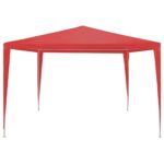 vidaXL Párty stan Červená 300 x 300 x 255 cm PE a oceľ – Obrázok 2