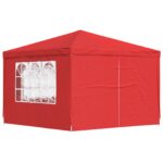 vidaXL Párty stan 300 x 300 x 255 cm Červená PE a oceľ