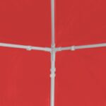 vidaXL Párty stan 300 x 300 x 255 cm Červená PE a oceľ – Obrázok 7