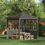 vidaXL Bočná stena párty stanu 2 pcs 200 x 195 cm Antracitová