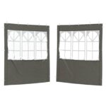 vidaXL Bočná stena párty stanu 2 pcs 200 x 195 cm Antracitová – Obrázok 2