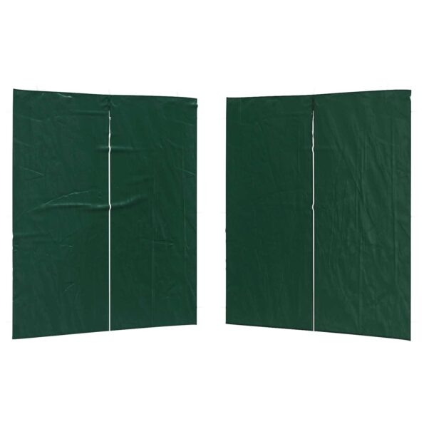 vidaXL Bočná stena párty stanu 2 pcs Zelená 200 x 195 cm PE a oceľ – Obrázok 2