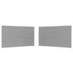 vidaXL Bočná stena párty stanu 2 pcs Svetlosivá 400 x 195 cm PE a oceľ – Obrázok 2