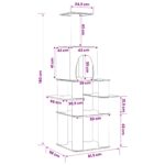 vidaXL Mačací strom so škrabacími stĺpmi Svetlosivá 180 cm – Obrázok 8
