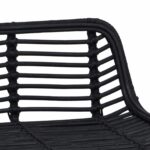 vidaXL Barová stolička 2 pcs Čierna 44 x 45 x 76 cm Ratan a oceľ – Obrázok 8