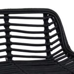 vidaXL Barová stolička 2 pcs Čierny 44 x 46 x 91 cm Ratan a oceľ – Obrázok 8