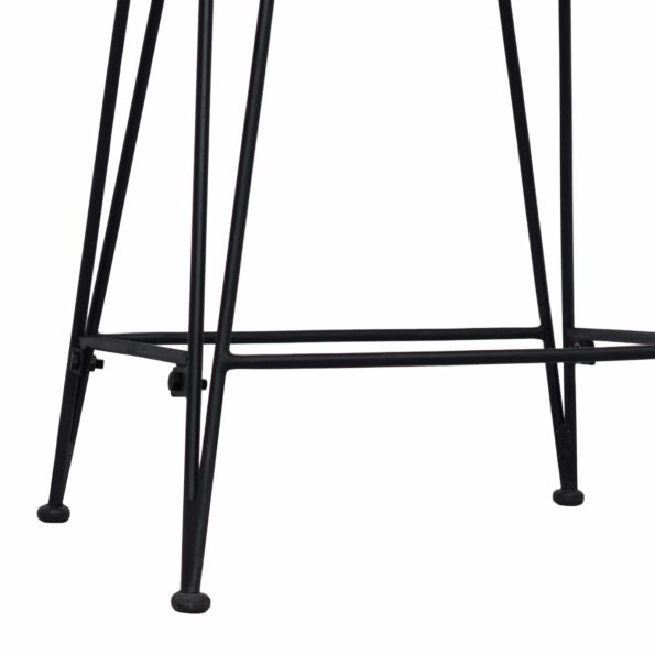 vidaXL Barová stolička 2 pcs Čierny 44 x 46 x 91 cm Ratan a oceľ – Obrázok 9