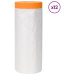 vidaXL Prachový list s lepiacou páskou 12 pcs Priehľadná 240 x 2000 cm – Obrázok 2