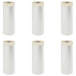 vidaXL Prachový obal s lepiacou páskou 6 pcs Priehľadná 210 x 2000 cm – Obrázok 2