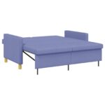 vidaXL Rozkladací gauč Modrá džínovina Látka – Obrázok 6