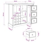 VidaXL Úložisko v kuchyni Biely a vosk z medu 112 x 70 x 91,5 cm – Obrázok 11