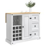 VidaXL Úložisko v kuchyni Biely a vosk z medu 112 x 70 x 91,5 cm – Obrázok 3