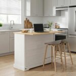 VidaXL Úložisko v kuchyni Biely a vosk z medu 112 x 70 x 91,5 cm – Obrázok 4