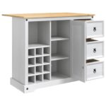 VidaXL Úložisko v kuchyni Biely a vosk z medu 112 x 70 x 91,5 cm – Obrázok 5