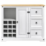 VidaXL Úložisko v kuchyni Biely a vosk z medu 112 x 70 x 91,5 cm – Obrázok 6