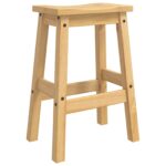 VidaXL Barová stolička 2 pcs Medový vosk 44 x 30 x 63 cm – Obrázok 2