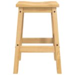 VidaXL Barová stolička 2 pcs Medový vosk 44 x 30 x 63 cm – Obrázok 3