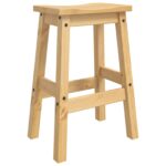 VidaXL Barová stolička 2 pcs Medový vosk 44 x 30 x 63 cm – Obrázok 5